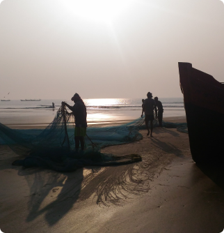 Livros - Pescadores na praia